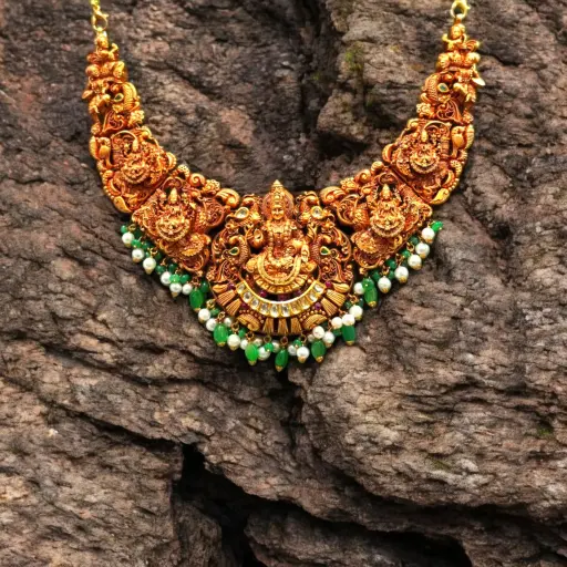 Gold Lakshmi ji Necklace
